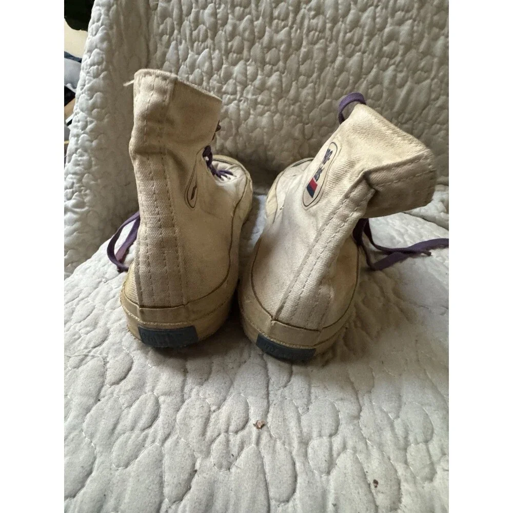 Vintage Pro-Keds High Top Basketball Shoes Off White Distressed 13” Outsole RARE